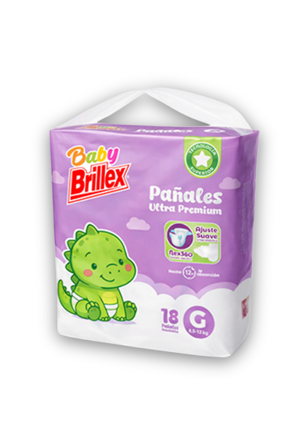 Pañales Baby Brillex Ultra Premium Talla G (9-12 kg) – 18 unidades