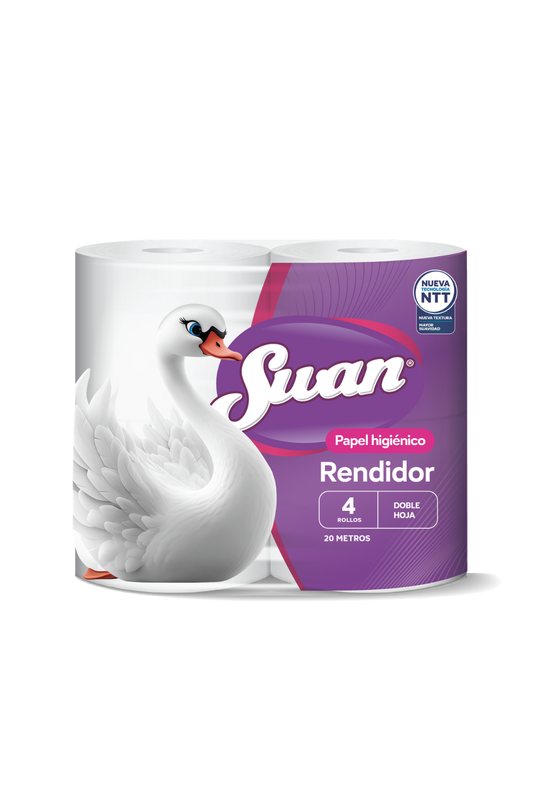 Papel Higiénico Swan  Rendidor Doble Hoja 48 Rollos x 50m (pack 4)