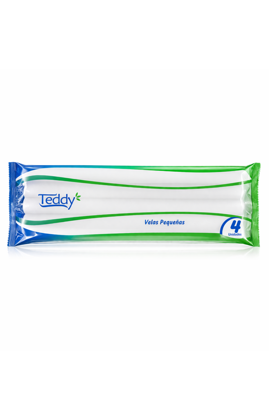 Velas Pequeñas Teddy 4 Unidades