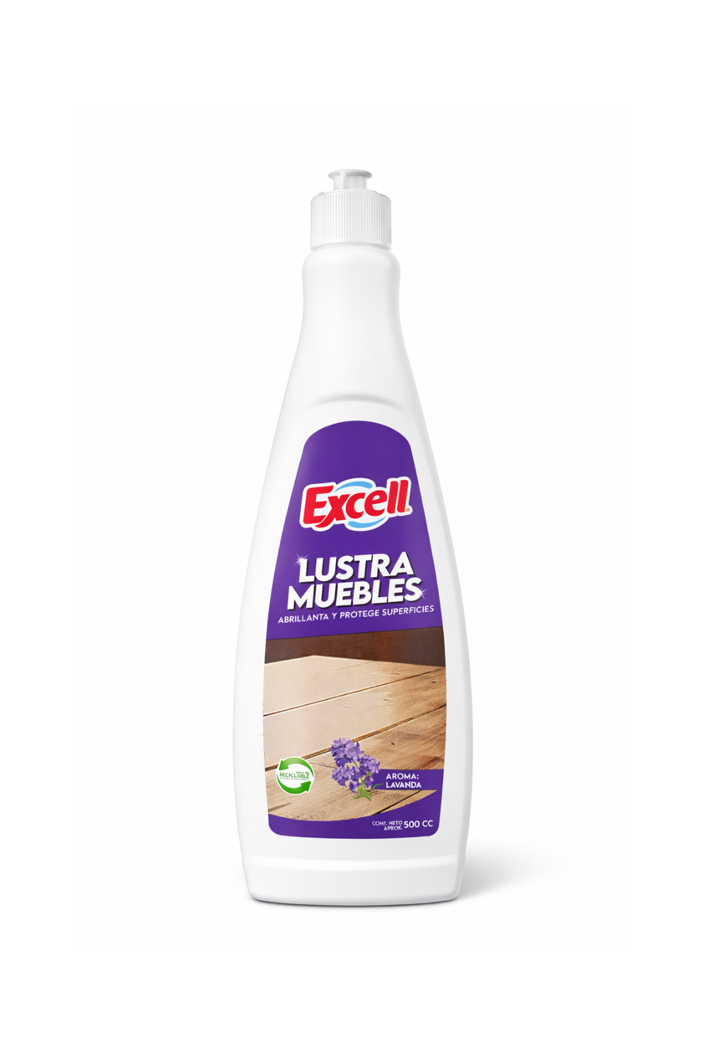 Lustra Muebles Excell 250 ml Aroma Lavanda | Abrillantador y Protector de Superficies
