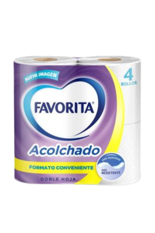 Papel Higiénico Favorita Doble Hoja 48 Rollos 22m | Suave y Rendidor