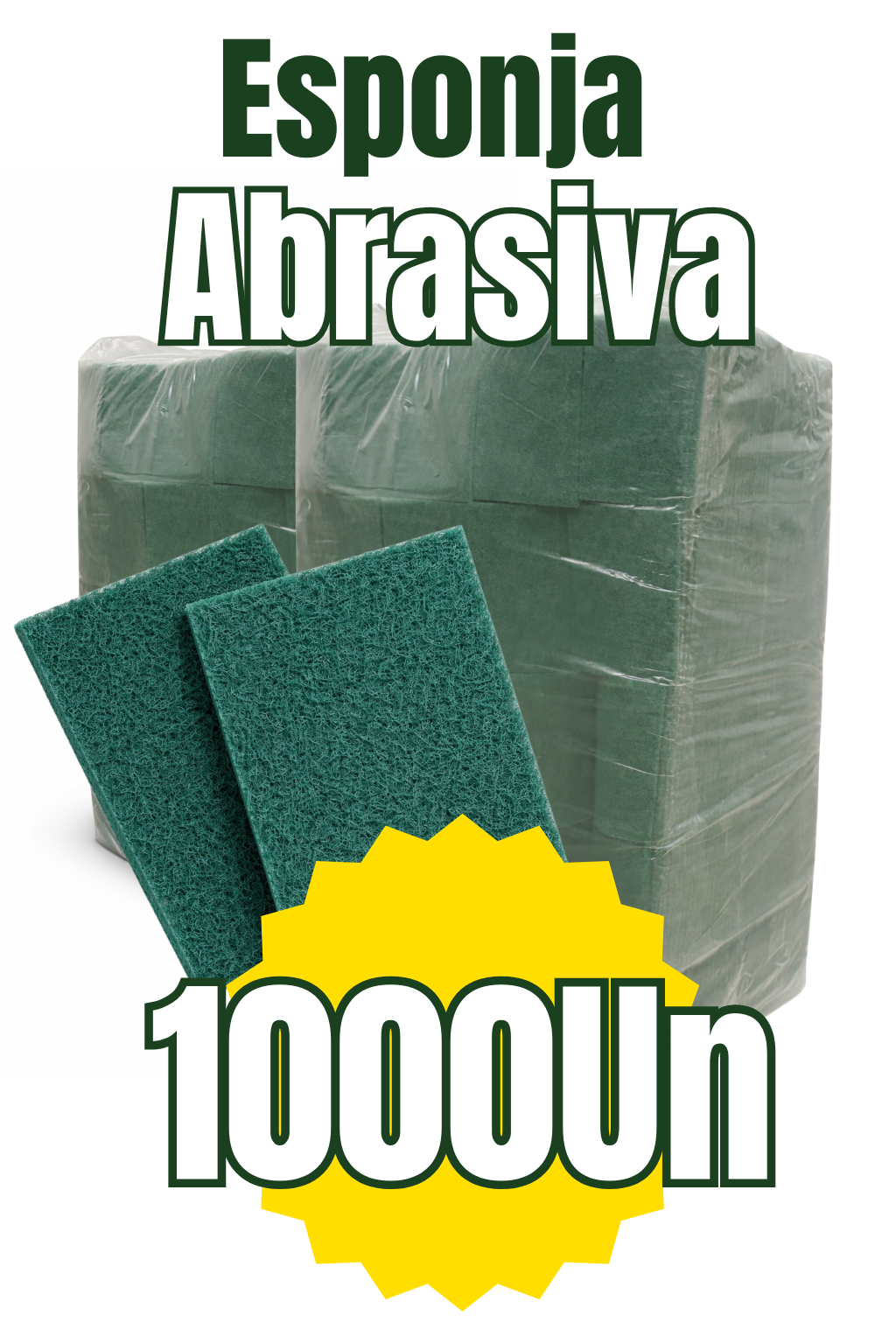 Esponja Abrasiva Verde 1000Un