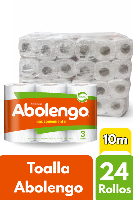 Toalla De Papel Abolengo 24 rollos X 10m