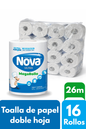 Toalla de Papel Nova Mega Rollo 16 Rollos X 26 mts