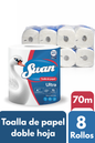 Toalla de Papel Swan Ultra Doble Hoja 8 rollos X 70m