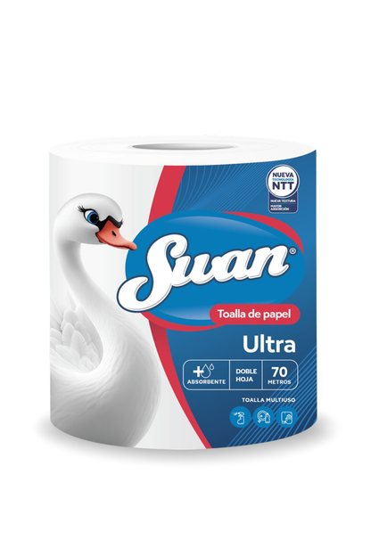 Toalla de Papel Swan Ultra Doble Hoja 8 rollos X 70m