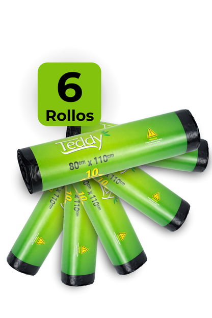 Bolsa De Basura 80x110 Teddy 6 ROLLOS